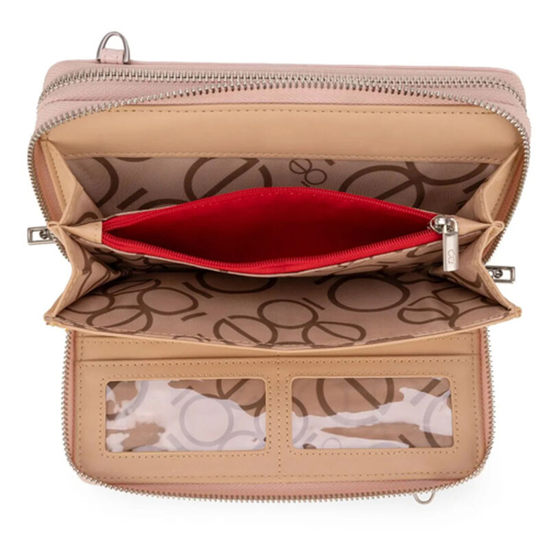 Billetera Cloe Cierre Doble Grande Color Rosa O... image number null