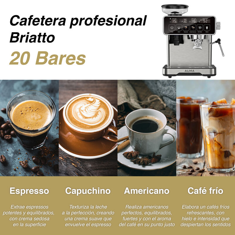 Cafetera Profesional 20Bares ALMA con Molino de... image number null