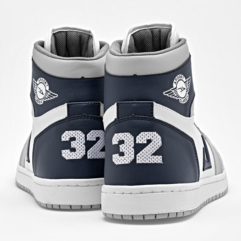 Apoort Tenis urbano para hombre blanco gris mar... image number null