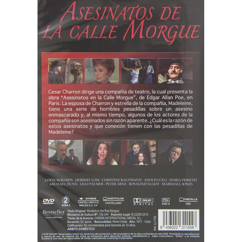 Asesinatos En La Calle Morgue [dvd] (11971) Mur... image number null
