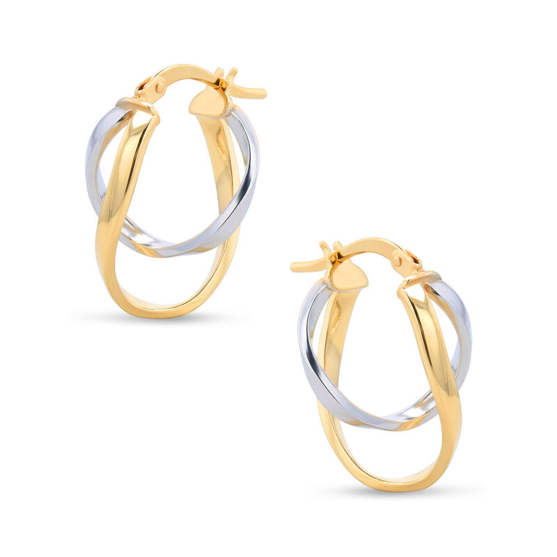 Arracadas Bicolor Oro 10k 17x10 Mm | Bizzarro image number null