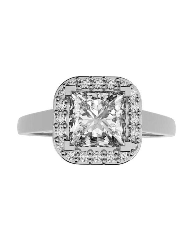 Anillo de Compromiso en Oro de 14K con Circonia... image number null