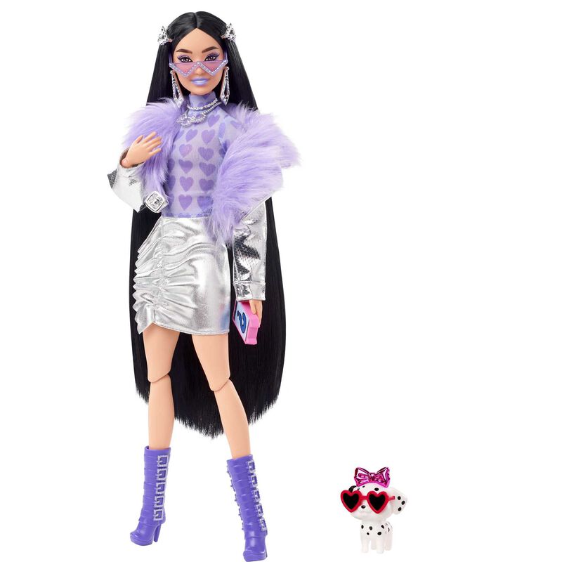Mu&ntilde;eca Barbie Extra Con Pelo Negro, Labios Colo... image number null
