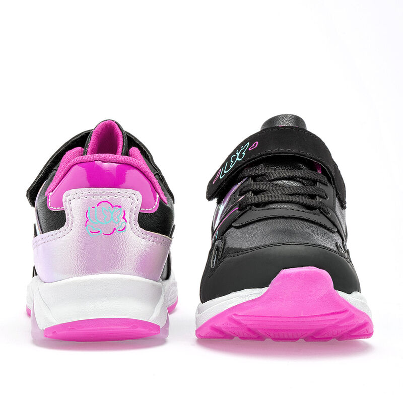 Lux-10 Tenis urbano para ni&ntilde;a. Negro rosa fiush... image number null