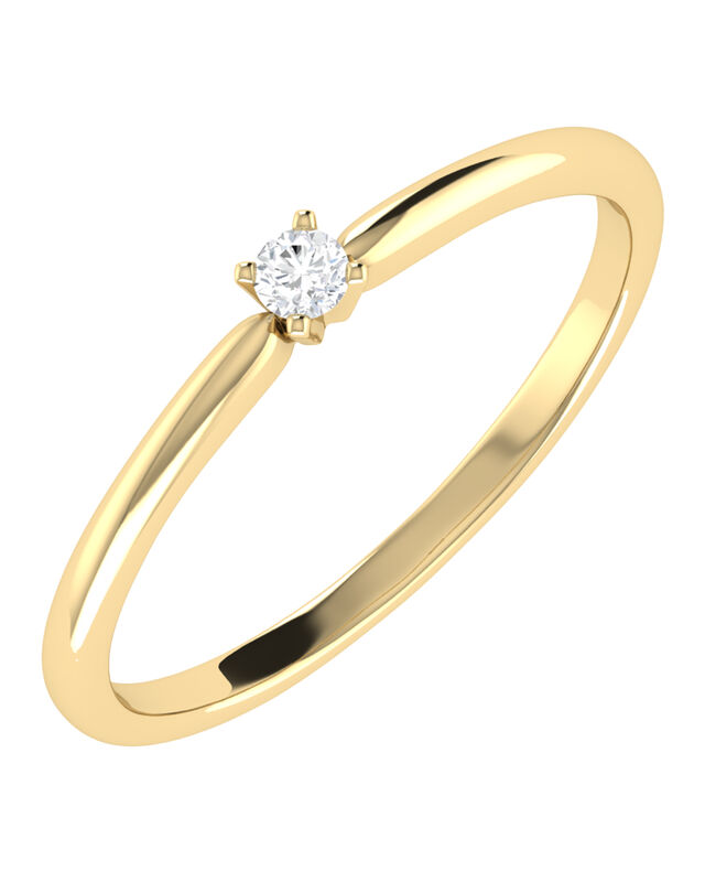 Solitario De Oro Amarillo 14k Con 5pts De Diama... image number null