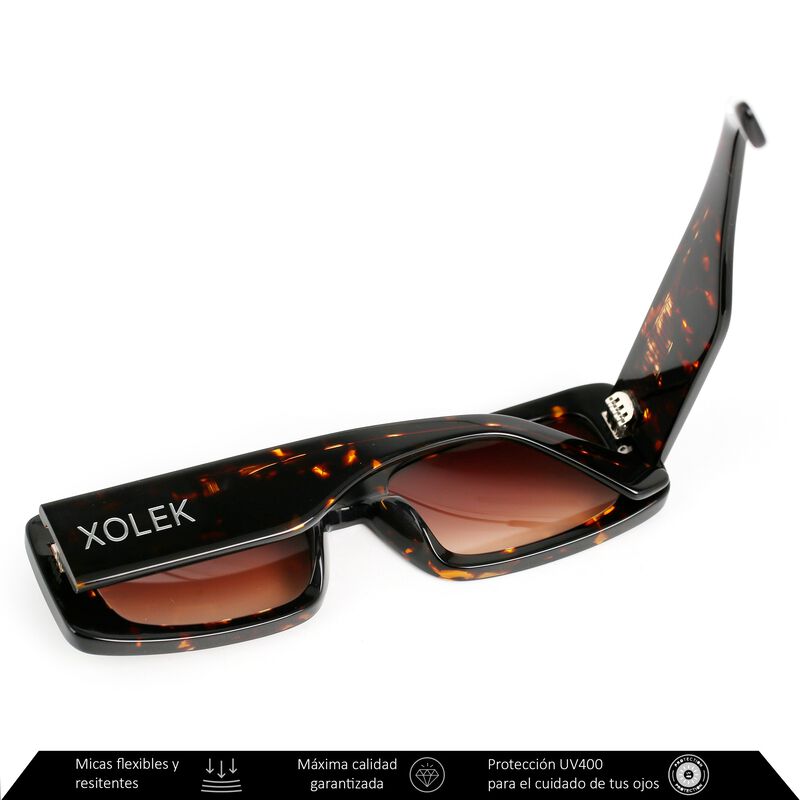 Lentes De Sol Xolek 109 Acetato Cr39 Rectangula... image number null