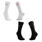 Wilson 5 Pares de Calcetas para Niño, Color Blanco y Negro Logo Rojo ,Talla Grande, Sin felpa