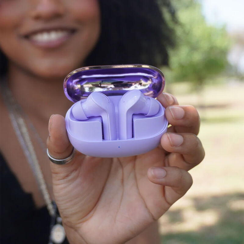 Aud&iacute;fonos Inal&aacute;mbricos Aura Morado + Barra de S... image number null