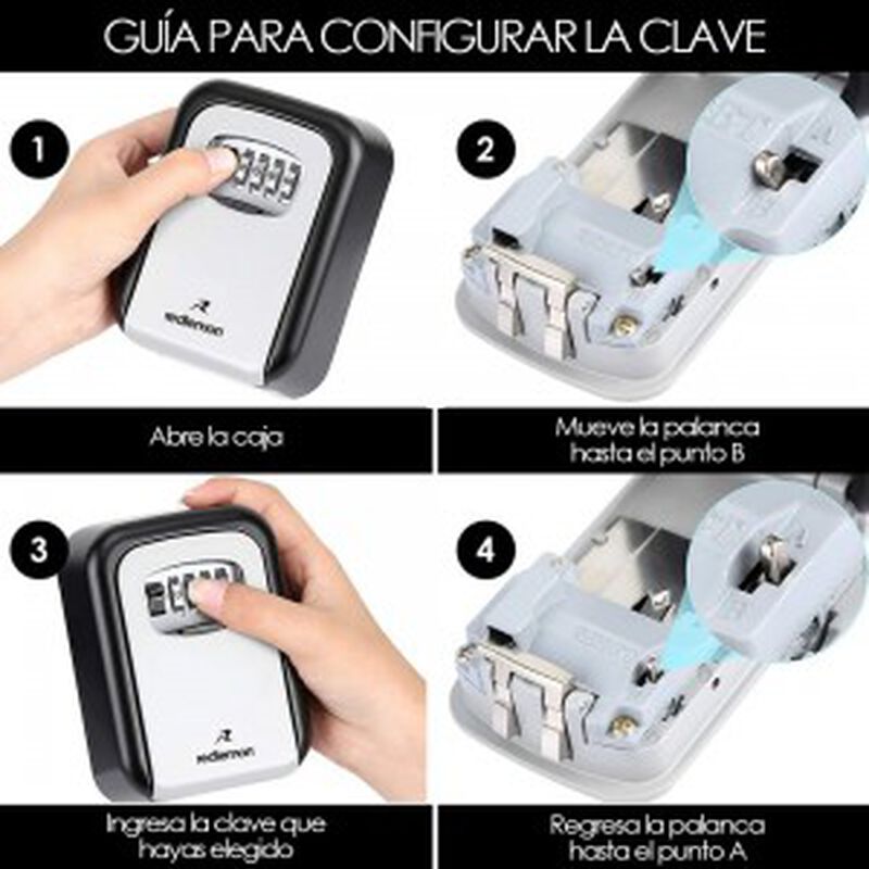 Candado De Combinación Con Caja De Seguridad image number null