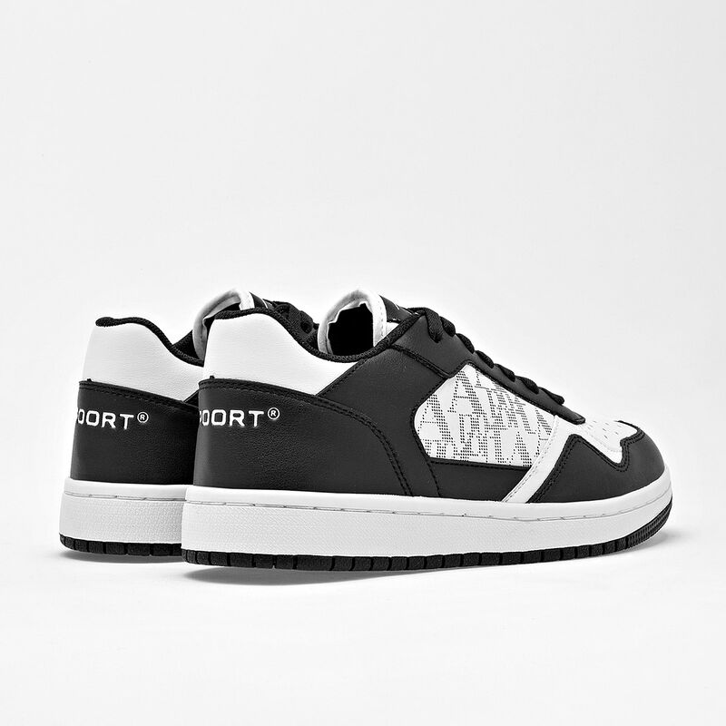 Apoort Tenis urbano para joven blanco negro BAJ... image number null