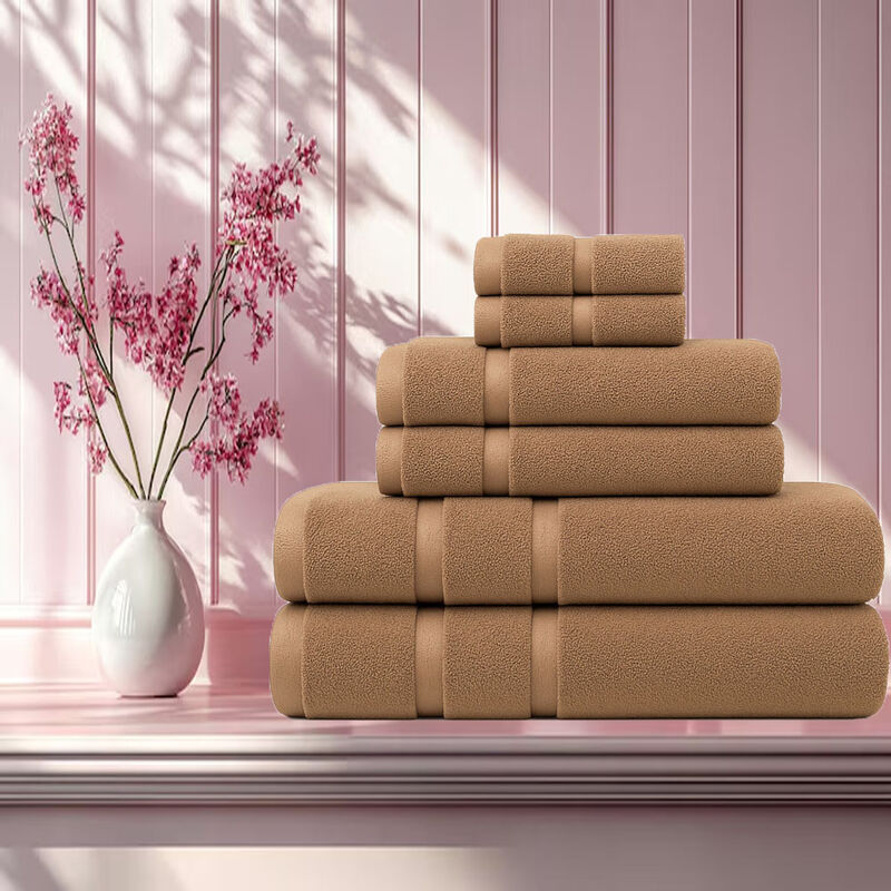 Juego de 6 Toallas de Microfibra Suaves y Absor... image number null