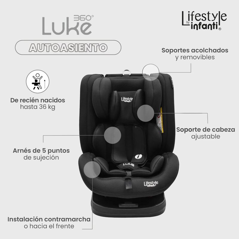 Autoasiento Para Beb&eacute; Luke 360&deg; image number null
