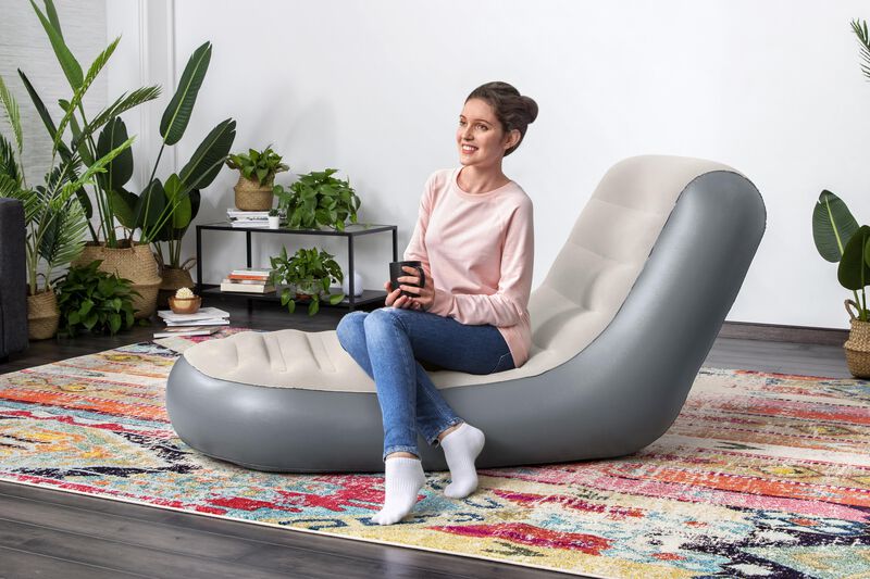 Sillon inflable 1.65x.84x.79cm gris 1mod image number null