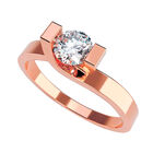 Anillo de Compromiso de 14K con Diamante de Laboratorio 0.20 CT F VS1 Talla 7.5 ORO ROSA 14K &ndash; Amore Mio!