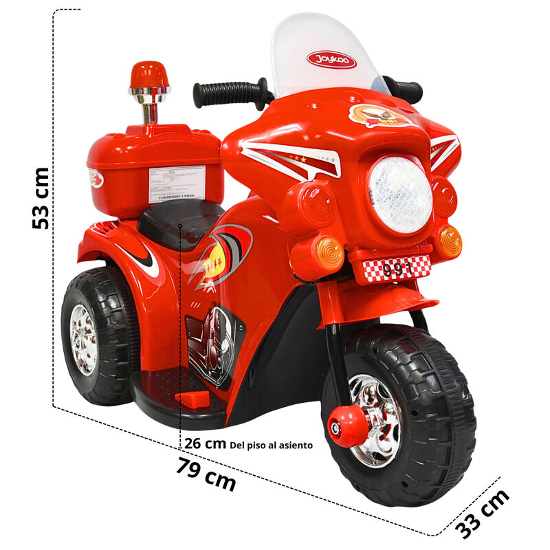 Moto Montable El&eacute;ctrica para Ni&ntilde;os Luces y Soni... image number null