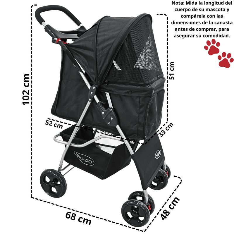 Carriola para Mascotas Cochecito para Perros y ... image number null