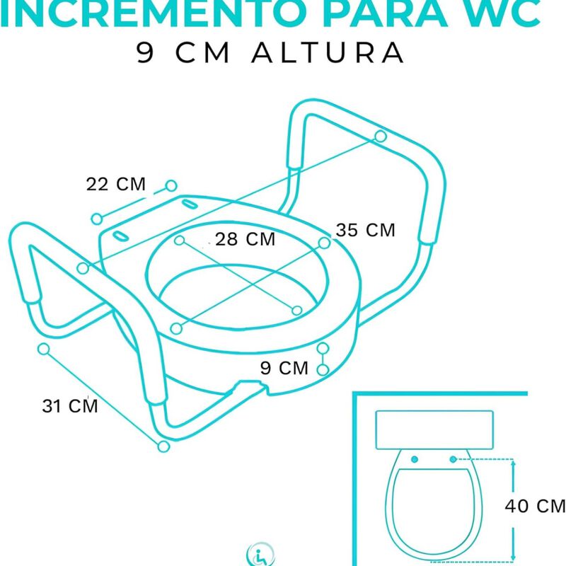 Incremento Wc Lujo (altura 9cm): Descansa Brazo... image number null