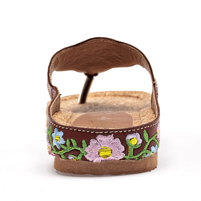 Mora Tierra sandalia piso para mujer caf&eacute; multi... image number null