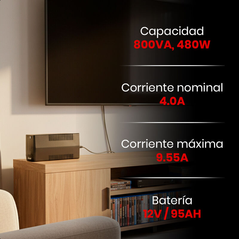 ENERGIZER No Break Ups 800va 480w Indicador Led... image number null