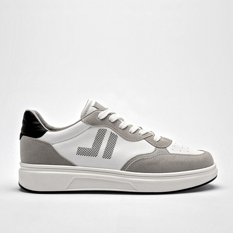 Clasben tenis para hombre blanco gris cod 14118... image number null