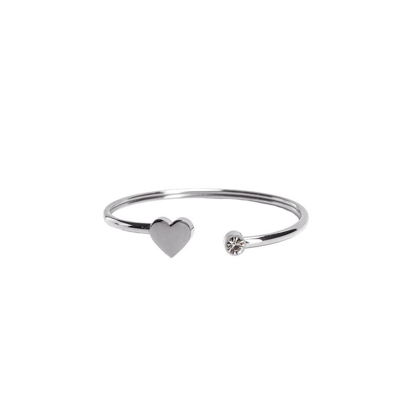 Pulsera Mujer Acero Inoxidable Coraz&oacute;n Zirconia... image number null