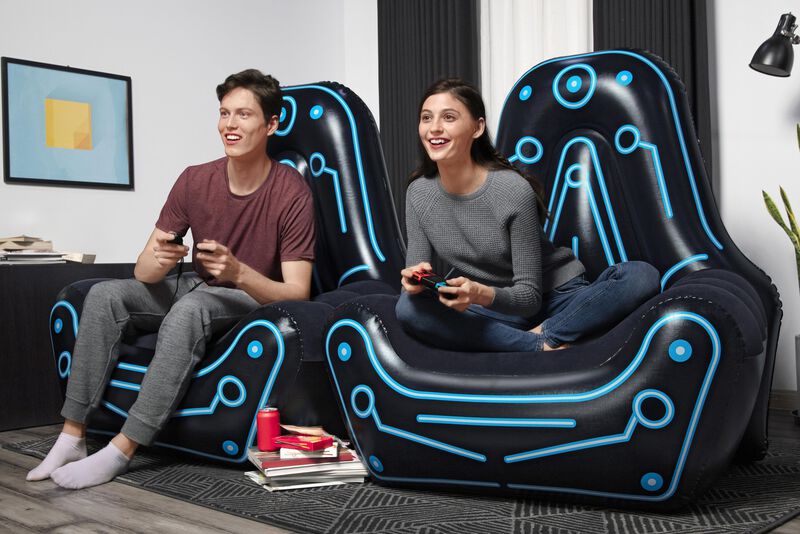 Sill&oacute;n Inflable Individual con Bolsillo Lateral... image number null