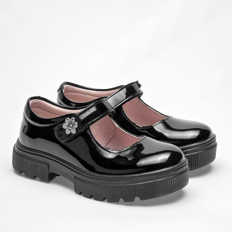 Abc Zapatitos Zapato para ni&ntilde;a negro charol image number null