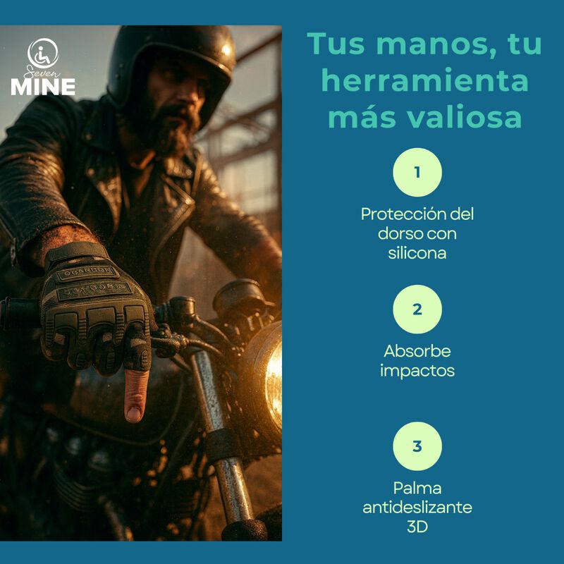 Guantes T&aacute;cticos de Medio Dedo Motociclista &ndash; P... image number null