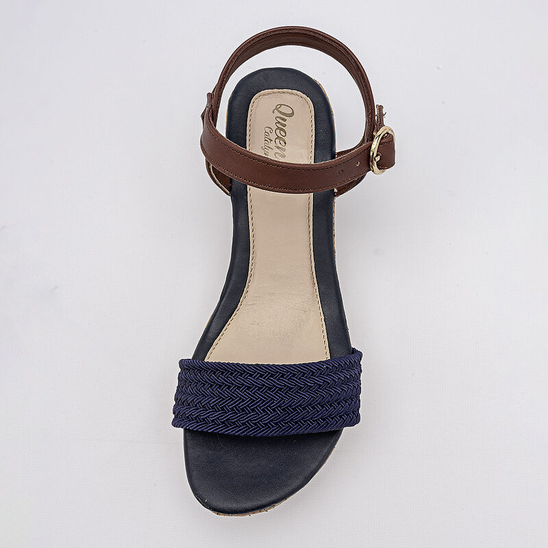 Queen sandalia cu&ntilde;a para mujer marino caf&eacute; cod ... image number null