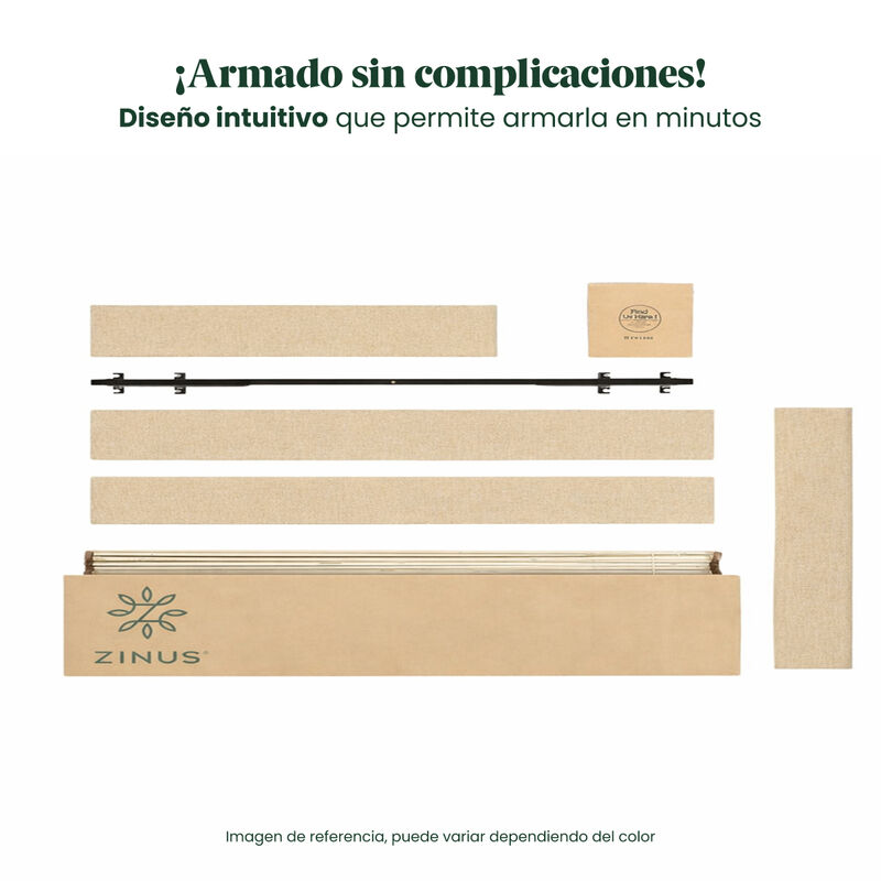 Zinus Curtis | Base De Cama Tapizada De Madera ... image number null