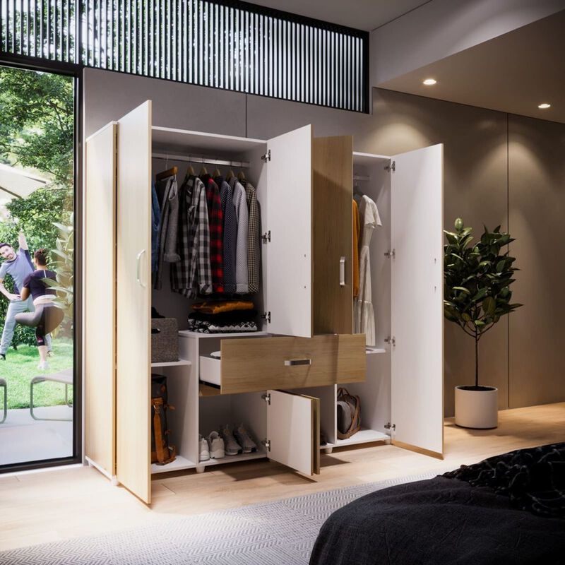 Cl&oacute;set Boon Doble colgado, Cajones al centro y ... image number null