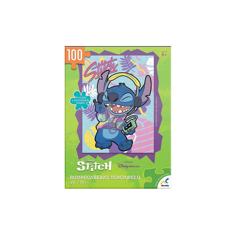 Rompecabezas Stitch Aterciopelado 100 Piezas image number null