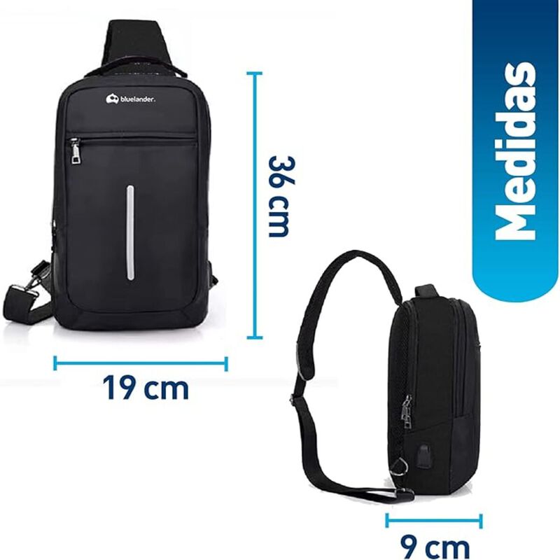 Mochila Cruzada con Reflejante Bluelander image number null