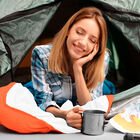 Bolsa Para Dormir Sleeping Bag Para Adultos Tafeta Naranja