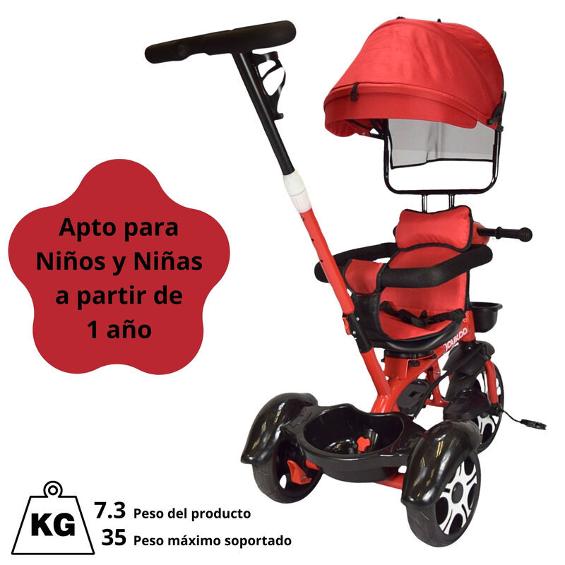 Triciclo para Niños Evolutivo Asiento Giratorio... image number null