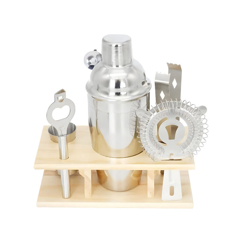 Juego de cocteler&iacute;a con soporte de bamb&uacute; image number null