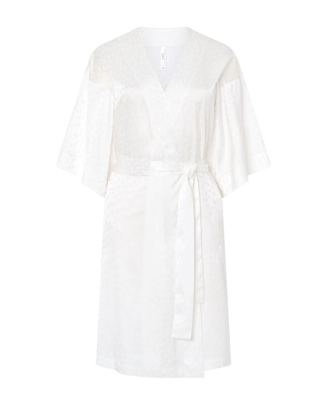 Bata de Raso Jacquard Marfil image number null