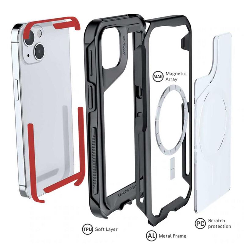 Funda GHOSTEK Atomic para iPhone 13 Aluminio Tr... image number null