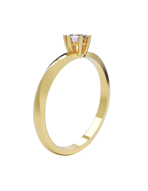 Anillo de Compromiso de 14K con Diamante de Lab... image number null