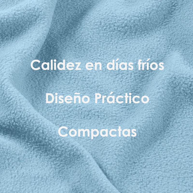 Juego de S&aacute;banas Polar Matrimonial Azul Pastel ... image number null