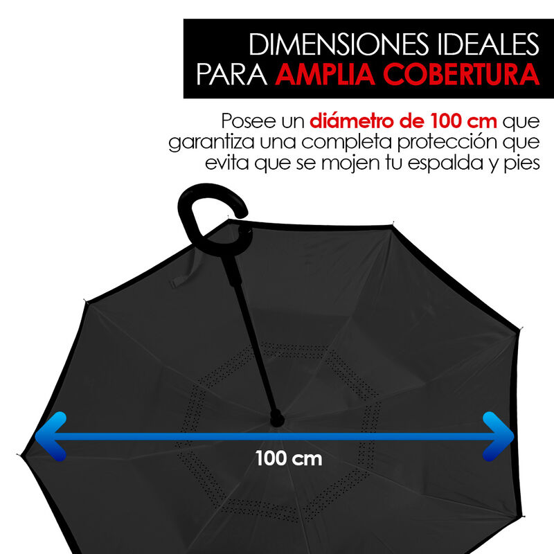 Paraguas Invertido Sombrilla Reversible Resiste... image number null