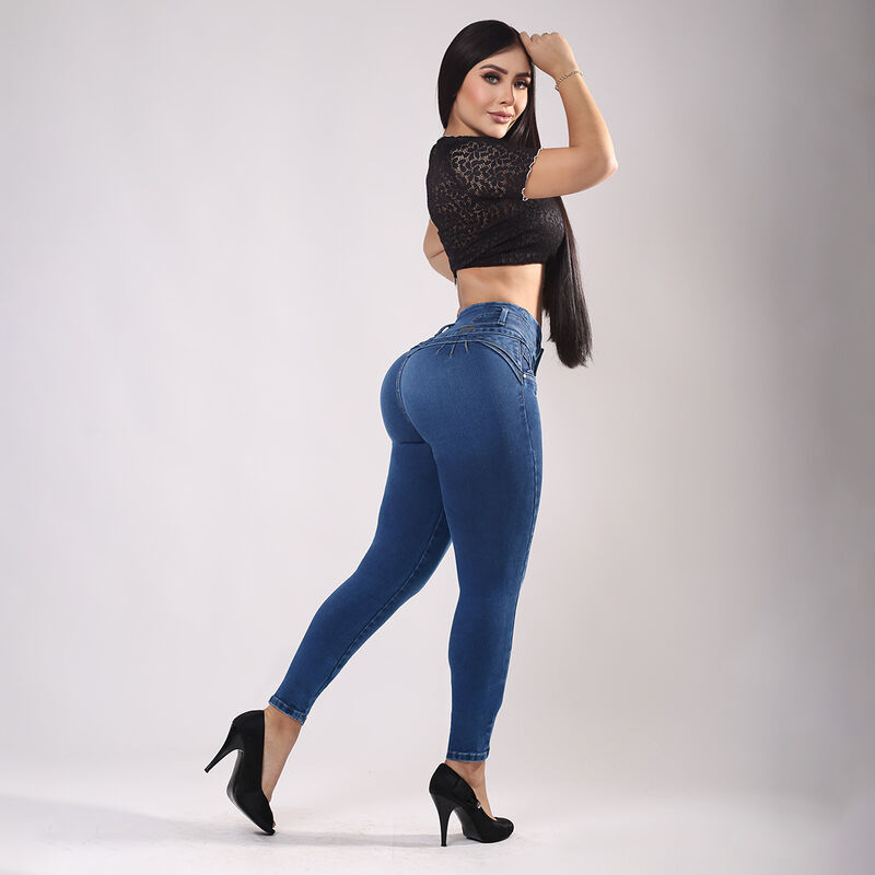 Pantal&oacute;n Stretch Super Skinny Tiro Medio Mujer ... image number null