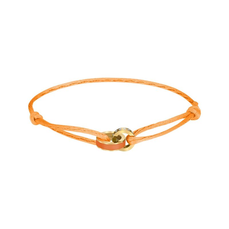 PULSERA WEWA DE SATÉN CON CHARM NARANJA Y ZIRC... image number null