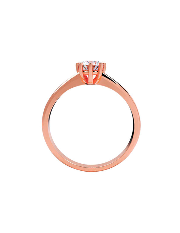 Anillo de Compromiso de 14K con Diamante de Lab... image number null