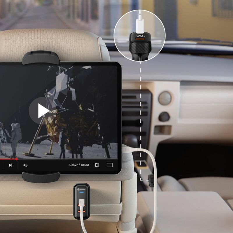 Cargador USB C PD 30 W, con extensor, para auto image number null