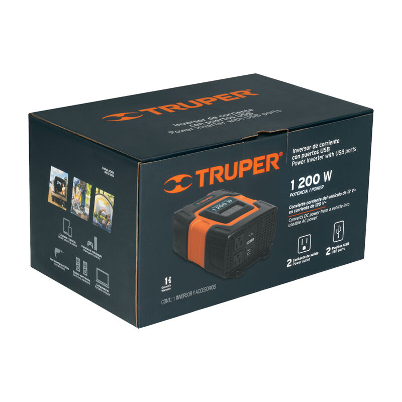 Inversor de Corriente de 1200 W Truper image number null