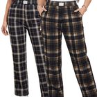 Set 2 Pants De Corte Ancho Malabis Pant-059 Negro Y  Claro
