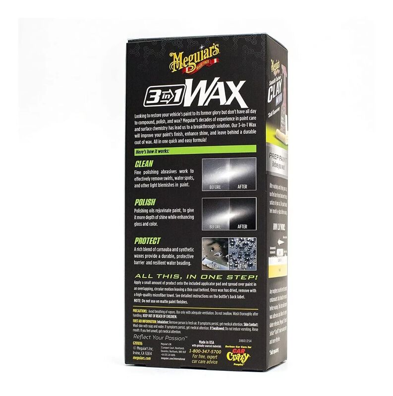 Meguiar's 3 En 1 Wax (cera 3 En 1) G191016 image number null
