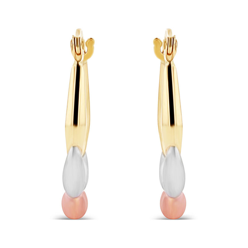 Arracadas Ovaladas De Oro Florentino 10K (8 X 1... image number null