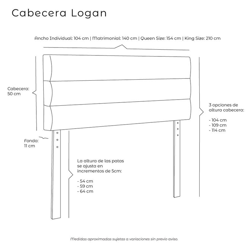 Cabecera Queen Size Dicasa Catania Gris oscuro image number null
